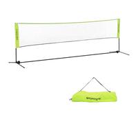 SPORTNOW 4m Rete Badminton Pieghevole Altezza Regolabile, Nero e Giallo