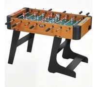 SPORTNOW Calcio Balilla Pieghevole con Impugnature Antiscivolo Marrone e Verde