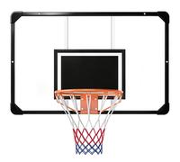 SPORTNOW Canestro Basket Esterno a Parete 113x73 cm, Rete e Cerchio Ø45 cm, Nero