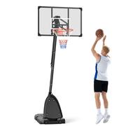 SPORTNOW Canestro Basket in Acciaio Regolabile in Altezza e con Ruote