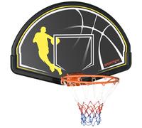 SPORTNOW Canestro Basket per Adulti da Indoor Outdoor Nero e Giallo