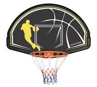 SPORTNOW Canestro Basket per Bambini e Adulti da Indoor Outdoor Nero e Giallo