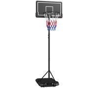 SPORTNOW Canestro da Basket con Ruote e Altezza Regolabile 182-213cm | Supporto da basket, pannello infrangibile, acciaio, per adulti.