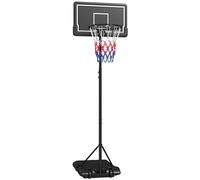 SPORTNOW Canestro da basket con supporto Supporto da basket regolabile in altezza con ruote e tabellone infrangibile, supporto per tabellone da basket da 182-213 cm, per adulti, in acciaio