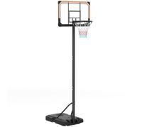 SPORTNOW Canestro da basket da esterno con supporto 182-213 cm regolabile | Supporto da basket con ruote, base riempibile con acqua/sabbia, per adolescenti, adulti, in cortili, giardini.