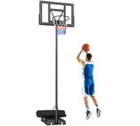SPORTNOW Canestro da Basket Portatile, Altezza Regolabile 135-305 cm, Nero