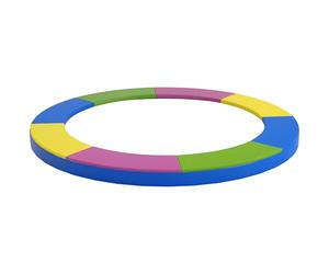 SPORTNOW Copertura Tappeto Elastico Ø305x30 cm Pieghevole e Portatile, Protezione Trampolino da Giardino in Plastica, PE e Schiuma EPE, Multicolore