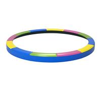 SPORTNOW Copertura Tappeto Elastico Ø366x30 cm Pieghevole e Portatile, Protezione Trampolino da Giardino in Plastica, PE e Schiuma EPE, Multicolore