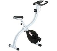 SPORTNOW Cyclette da Casa Pieghevole Magnetica 8 Livelli Monitor LCD Nero