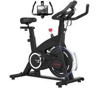 SPORTNOW Cyclette Magnetica con Volano 10 kg, Sedile e Manubrio Regolabili Nero