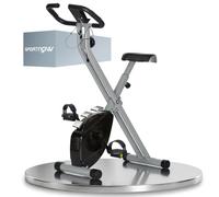 SPORTNOW Cyclette Magnetica Pieghevole da Casa Resistenza 8 Livelli Grigio