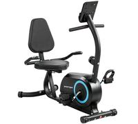 SPORTNOW Cyclette Orizzontale Magnetica a 8 Livelli con Display LCD Blu