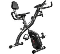 SPORTNOW Cyclette Pieghevole con Bande di Resistenza, App Bluetooth