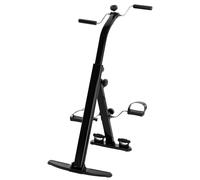 SPORTNOW Pedaliera Riabilitazione Pieghevole per Gambe e Braccia, Cyclette Riabilitativa per Anziani con Schermo LCD, Pedali Massaggianti, Altezza Manubrio Regolabile, Nero