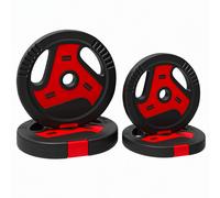 SPORTNOW Dischi Pesi Palestra, Set 4 Pezzi, Foro 2.5cm, Nero