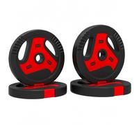 SPORTNOW Dischi Pesi Palestra, Set 4 Pezzi, Foro 2.5cm, Nero