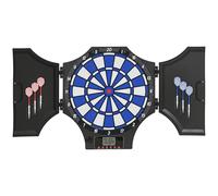 SPORTNOW Freccette Bersaglio Elettronico per 31 Giochi e 285 Programmi, Bersaglio Freccette con 6 Freccetta, 6 Punte di Ricambio e Monitor LCD, per 8 Giocatori, Nero e Blu