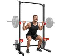 SPORTNOW Gabbia Power Rack per Squat con Barra per Trazioni, per Home Gym