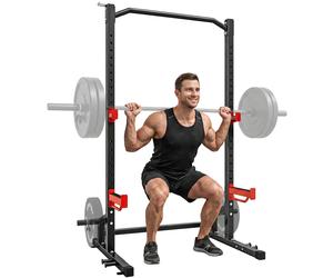 SPORTNOW Gabbia Power Rack per Squat con Barra per Trazioni, per Home Gym