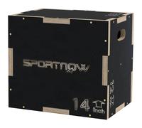 SPORTNOW Jumping Box Pliometrico 3 Altezze in Legno Antiscivolo Nero