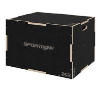 SPORTNOW Jumping Box Pliometrico 3 Altezze in Legno Antiscivolo Nero