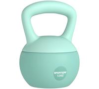 SPORTNOW Kettlebell 12 kg, Soft Kettlebell Riempito di Sabbia Metallico e Impugnatura Antiscivolo, per Allenamento Culturismo a Casa, Palestra, Verde