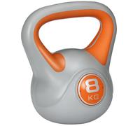 SPORTNOW Kettlebell 2kg in PU e Sabbia con Base Piatta e Impugnatura Rosa