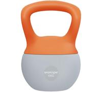 SPORTNOW Kettlebell morbido, 6 kg, con manico antiscivolo, per casa, palestra, sollevamento pesi e allenamento della forza, arancione e grigio