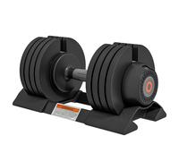 SPORTNOW Kit Pesi Regolabili in Acciaio e ABS 7/13/18/24 kg con Base Nero