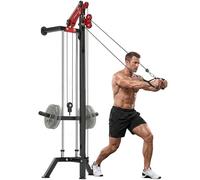 SPORTNOW Lat Machine da Parete con Pulegge Regolabili a 16 Livelli