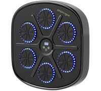 SPORTNOW Macchina da Boxe Musicale a Parete con 9 velocità, Nero