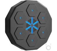 SPORTNOW Macchina da Boxe Musicale a Parete con Luci Blu 40x40 cm Nero | Music Boxing Machine, Connessione Bluetooth, per Casa e Palestra
