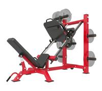SPORTNOW Macchina Leg Press Regolabile per Squat e Gambe, Ruote, 455kg, Nero