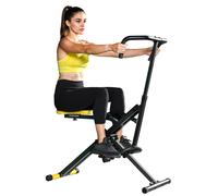 SPORTNOW Macchina Total Crunch Pieghevole in PP e Acciaio 57x105x115 cm Giallo