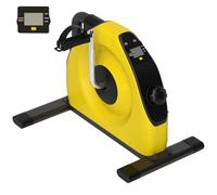 SPORTNOW Mini cyclette, pedaliera portatile, cyclette da tavolo con display LCD per gambe e braccia, riabilitazione, terapia, allenamento in ufficio, giallo