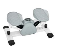 SPORTNOW Mini Stepper per Casa con Display LCD Grigio | Pedali antiscivolo, fino a 100 kg, per allenamento gambe in ufficio a casa.