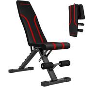 SPORTNOW Panca Palestra Pieghevole, Schienale Regolabile, Nero