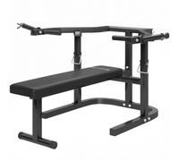 SPORTNOW Panca Pesi ad Altezza Regolabile in Acciaio Nero