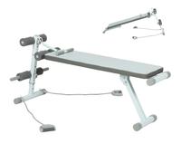 SPORTNOW Panca pesi, seduta regolabile piatta 3 livelli, Blu e Bianco