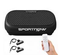 SPORTNOW Pedana Vibrante con 120 Livelli Velocità, 5 Programmi, Display LED | Piattaforma Vibrante Silenziosa, con Fasce di Resistenza, per Bruciare Grassi, Drenare il Sistema Linfatico, Nero