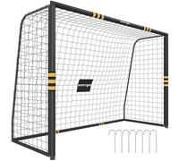 SPORTNOW Porta da Calcio con Rete e Telaio in Metallo, Giallo