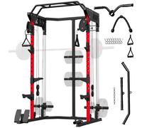 SPORTNOW Power Cage Smith Machine con Sistema di Cavi Regolabili