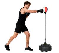 SPORTNOW Punching Ball da Terra Base Riempibile Altezza Regolabile 145-180 cm