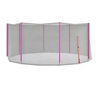 SPORTNOW Rete di Protezione per Trampolini Elastici a 8 Pali Ø366 cm Rosa