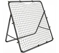 SPORTNOW Rete di Rimbalzo per Calcio con 5 Angoli Regolabili, Nero