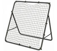 SPORTNOW Rete di Rimbalzo per Calcio Pieghevole, Rete da Calcio Rimbalzante con 5 Angolazione Regolabile in Acciaio, per Allenamento, Nero