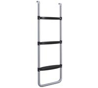 SPORTNOW Scaletta per Trampolino Elastico 2 o 3 Scalini 97x32cm Argento | Scala per Tappeto Elastico, Altezza Regolabile, Aggancio Universale, in Acciaio