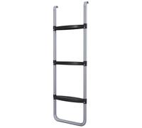 SPORTNOW Scaletta per Trampolino Elastico a 3 o 2 Scalini in Acciaio, Scala Altezza Regolabile con Aggancio Universale, 97x32cm, Argento