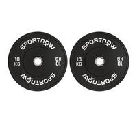 SPORTNOW Set 2 Dischi Pesi in Gomma con Foro 5 cm per Manubri e Bilancieri