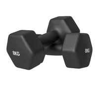 SPORTNOW Set 2 Manubri Pesi da 1/2/3/4/5/6/7/8/9/10 kg in Metallo e Plastica